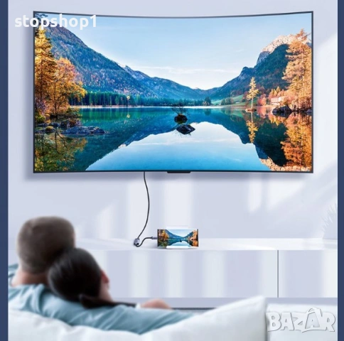 Адаптер Ugreen, USB-C, HDMI 2.0, 4K, 60Hz, Thunderbolt 3 за Macbook, сив, снимка 3 - USB Flash памети - 54253902