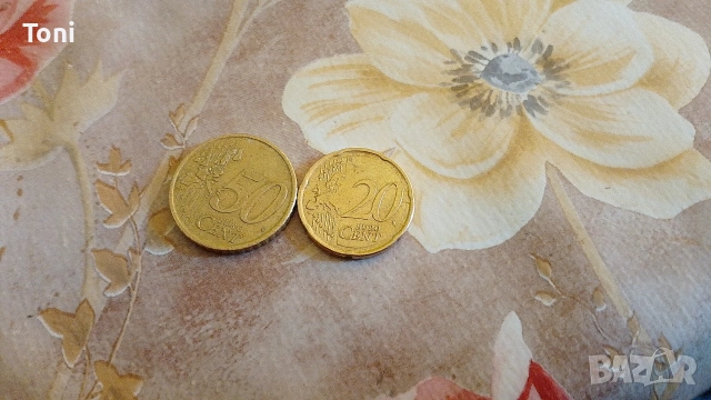 две редки евро монети euro 50 цента espania Испания 1999,20 euro цента Гърция 2019, снимка 2 - Нумизматика и бонистика - 53809995
