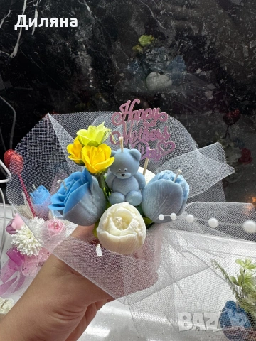 Букетчета от соеви свещи , снимка 4 - Декорация за дома - 53666305