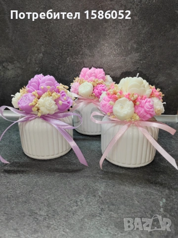 Букет от соеви свещи, снимка 12 - Други - 53156064