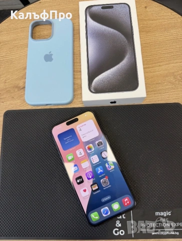 Продавам/Бартер IPhone 15 pro Max Blue Titanium