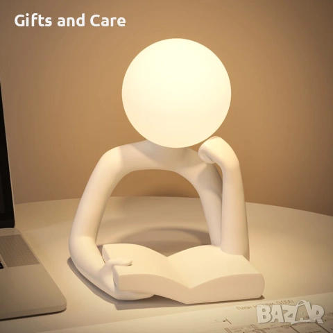 Настолна лампа човек с книга, снимка 7 - Настолни лампи - 54075646