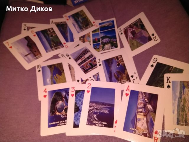 Карти за игра 54 броя пластик нови с изгледи от Азорските острови Португалия, снимка 8 - Карти за игра - 45586461