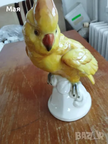 Порцеланов папагал  Какаду антика, снимка 14 - Антикварни и старинни предмети - 50371194