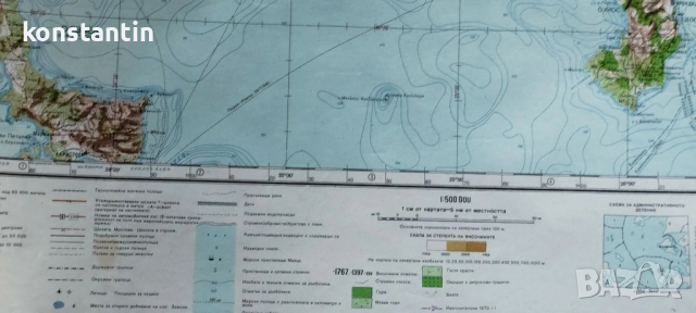 КАРТА ГЪРЦИЯ/o.МИТИЛИНИ, снимка 3 - Колекции - 28134332