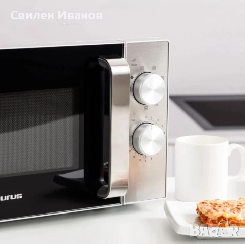 Микровълнова с грил Taurus Elegance Grill – равномерно затопляне и златиста коричка за всяко ястие, снимка 4 - Микровълнови - 51506670