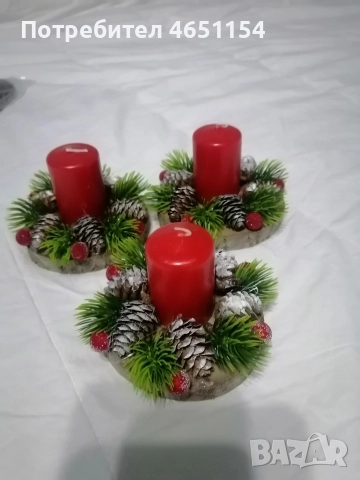 коледни свещници , снимка 10 - Декорация за дома - 52577681