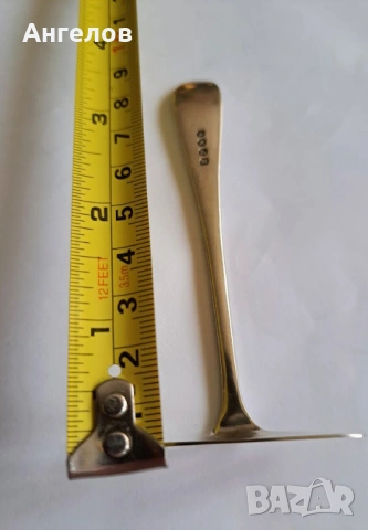 Посребрен прибор от XIX век за хранене на бебета, снимка 3 - Антикварни и старинни предмети - 54109871