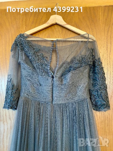 Луксозна бална рокля с тюл и дантела – елегантен силует, M, снимка 12 - Рокли - 54203135