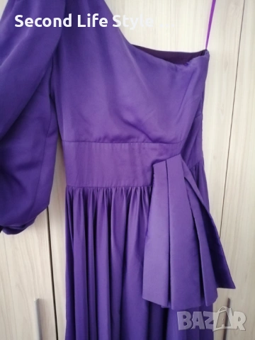 Дълга луксозна официална бална / вечерна / абитуриентска лилава рокля р-р XS - марка Actualee, снимка 8 - Рокли - 54224765