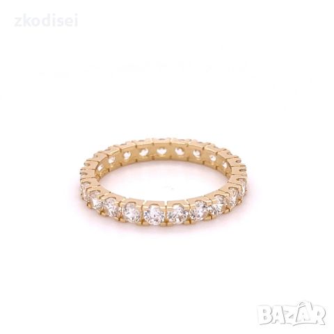 Златен дамски пръстен 2,03гр. размер:54 14кр. проба:585 модел:23681-3, снимка 1 - Пръстени - 45735349