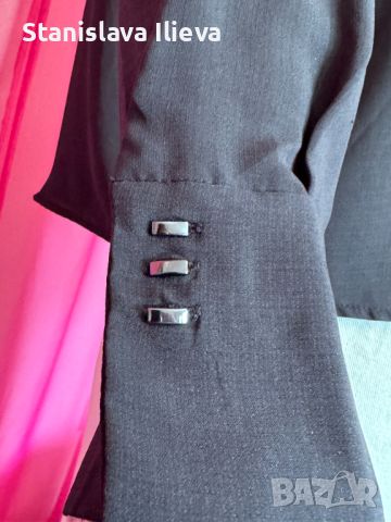 НОВА черна блуза MANGO , снимка 3 - Блузи с дълъг ръкав и пуловери - 45380017
