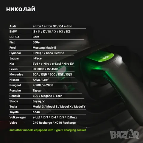 Заряден Кабел, Green Cell EV07

, снимка 3 - Аксесоари и консумативи - 47237669