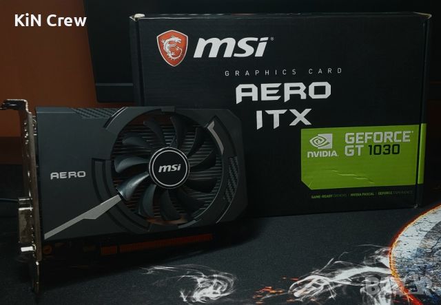 GeForce GT 1030 AERO ITX 2G OC Видео карта на NVIDIA, снимка 1