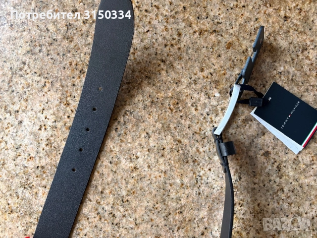 Мъжки колан Tommy Hilfiger, 90 см дължина, 4 см ширина, 100% естествена кожа, Черен, снимка 6 - Колани - 53974663