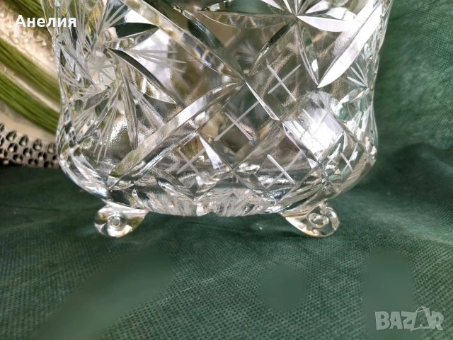 Кристална купа на крачета разкош, снимка 2 - Други - 54152342