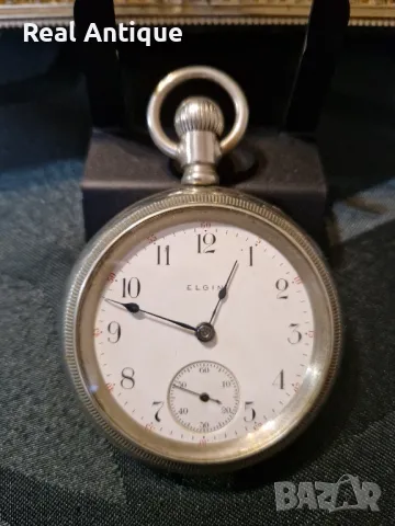 Топ- Уникален голям антикварен колекционерски американски джобен часовник ELGIN , снимка 9 - Антикварни и старинни предмети - 49333748