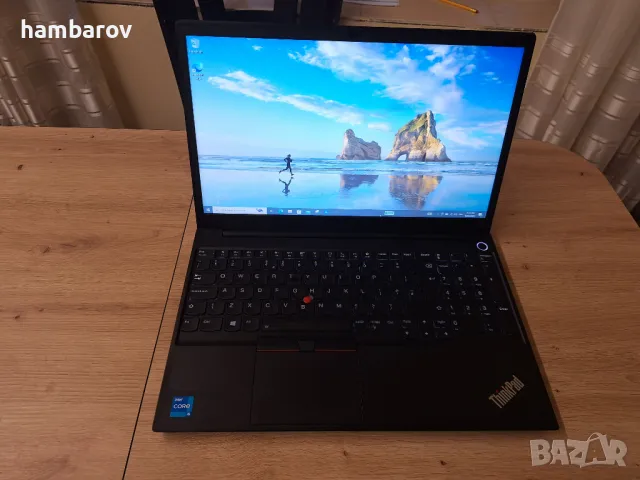 Бизнес лаптоп Lenovo Thinkpad Е15-G2 с 4-ядрен Core i5-1135G 15.6'' FullHD 256GB SSD 8GB DDR4 Win10, снимка 1 - Лаптопи за работа - 47360551