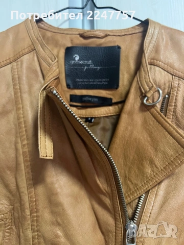 Яке от естественна кожа размер S, снимка 2 - Якета - 54177377