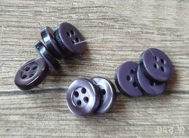 малки копченца- 9бр., лилави, 10мм.