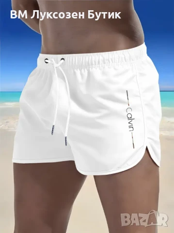 🌊 МЪЖКИ ПЛУВНИ ШОРТИ CALVIN – ЛЯТНА СВОБОДА И СТИЛ, снимка 5 - Бански - 51028239
