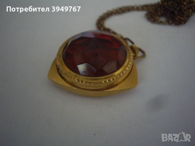 Стар дамски руски позлатен часовник за врата., снимка 2 - Дамски - 51097173