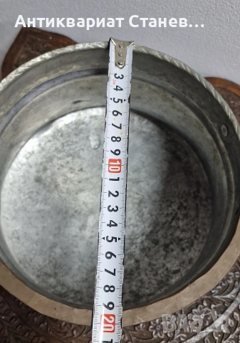 Старо автентично медно менче, снимка 5 - Антикварни и старинни предмети - 54093154