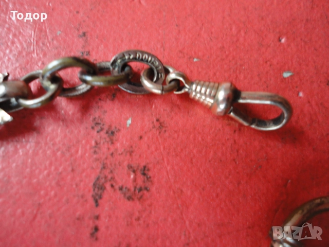 Позлатен кюстек верижка за часовник KJ Double Арт Деко , снимка 4 - Мъжки - 52826348