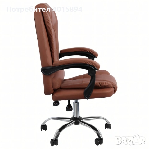 Ергономичен офис стол с лумбална опора от еко кожа – комфорт за дълги часове без болки, снимка 5 - Столове за офис - 53159041