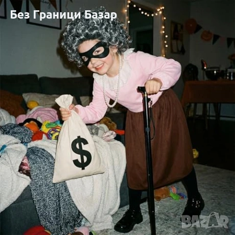 Нов Детски карнавален костюм Gangsta Granny World Book Day сет маскарад, снимка 3 - Други - 53822102