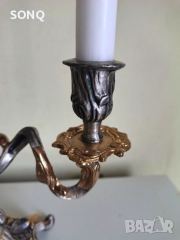 Страхотен Канделабър В Стил Луи XV, снимка 4 - Антикварни и старинни предмети - 52634340