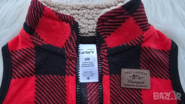 Детски елек за новородено Carter's, снимка 7 - Жилетки и елечета за бебе - 52478203