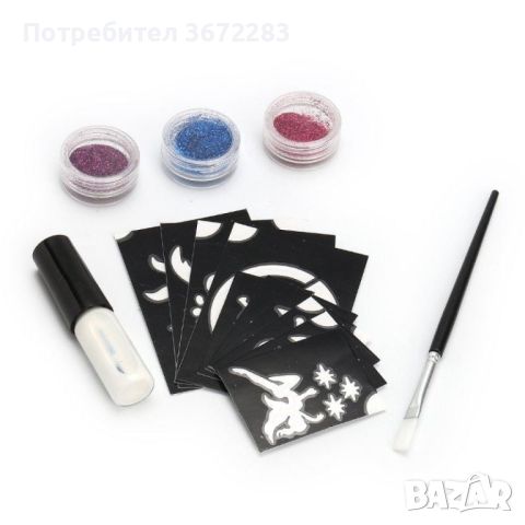 Комплект за татуировка Shimmer glitter tattoos TV271, снимка 1 - Други - 45078819