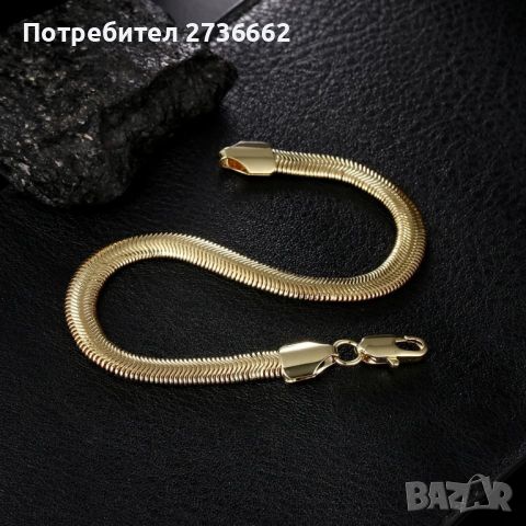 Stainless steel гривна с 18 К , снимка 3 - Гривни - 46789249