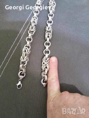 Продавам масивен сребърен ланец, снимка 10 - Колиета, медальони, синджири - 53459743
