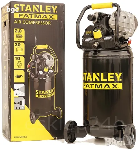 НОВ Безмаслен Вертикален Компресор Stanley FatMax Професионален 30 л, 2 к.с., , снимка 9 - Компресори - 46997980