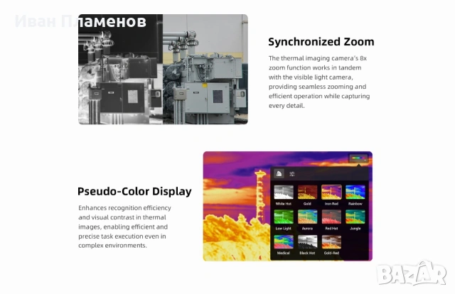 Термо Дрон за Нощно Виждане FIMI X8T Термален Дрон издирване спасителни операции лов охрана, снимка 17 - Екипировка - 53456750