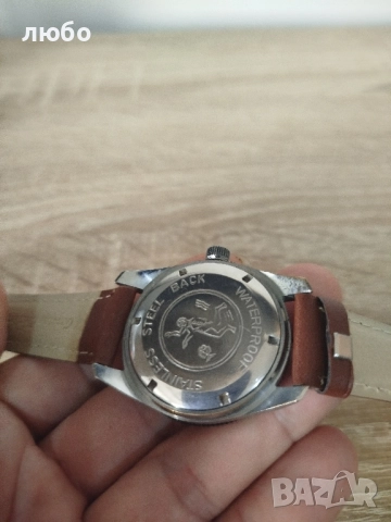 ЧАСОВНИК DIVER ВИНТИЖ 60/70 г Перфектен Работи Точно , снимка 5 - Мъжки - 52389518