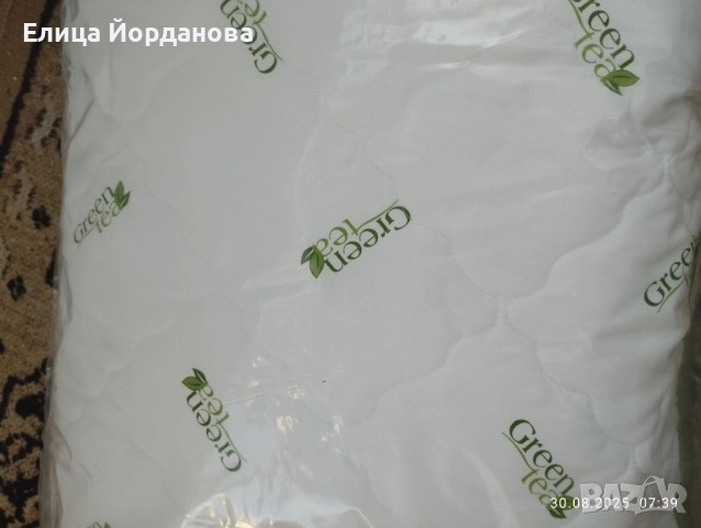 Нова възглавница зелен чай, снимка 4 - Възглавници - 51539989