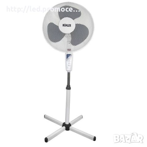 Вентилатор на стойка 16''Muhler FM-4040, 40W, бяло-сиво, снимка 1 - Климатици - 46372882
