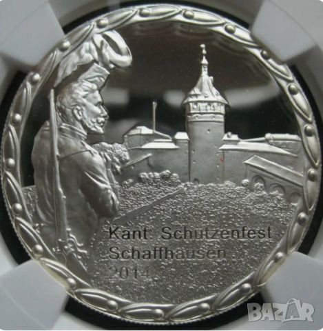 Сребърна монета 50 франка MS 69 ULTRA CAMEO, снимка 3 - Нумизматика и бонистика - 45579758