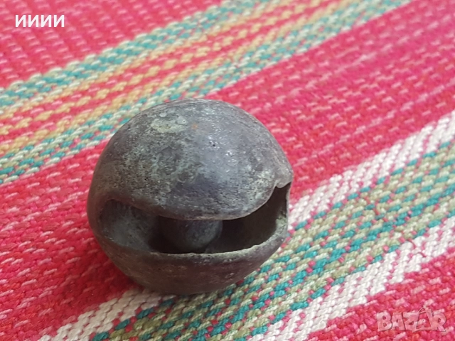 Бронзова хлопка звънец орехче 2 , снимка 3 - Антикварни и старинни предмети - 52836732