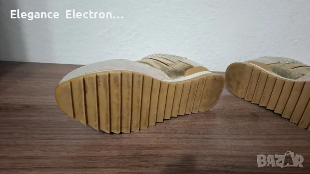 Стилни дамски маратонки Butigo, номер 37, златисти акценти, снимка 7 - Маратонки - 50246701