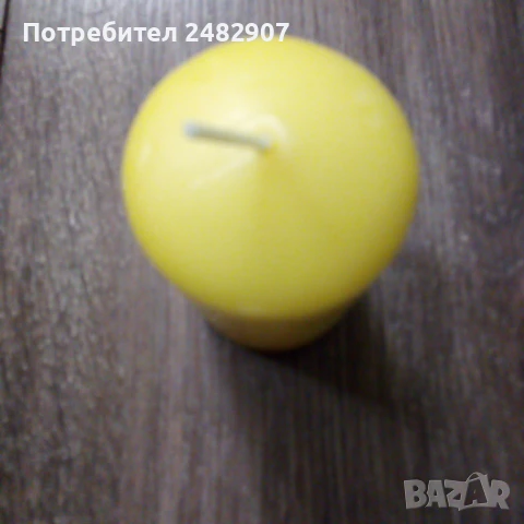 Жълта цилиндрична свещ, снимка 6 - Други - 50987947
