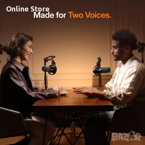 MAONO PD200W хибриден безжичен подкаст микрофон – USB, XLR, wireless, със стойка, снимка 8 - Микрофони - 54176380