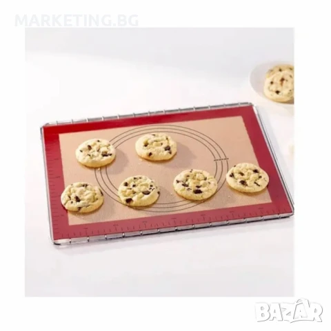 Подложка за месене и точене силиконова NoStik 38.5x58.5см., Червена граница/кафяв интериор, в кутия, снимка 5 - Други - 50468899