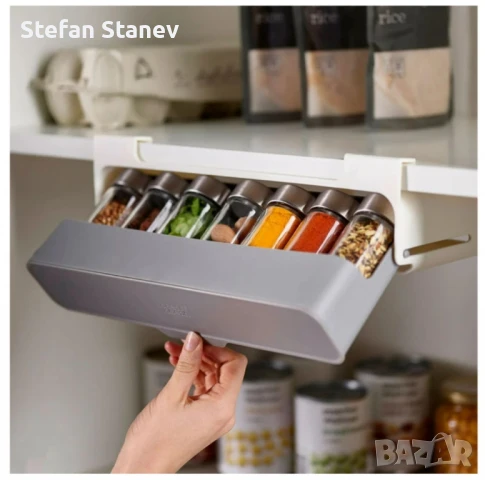 Органайзер за подправки за рафт / 7бр бурканчета, снимка 1