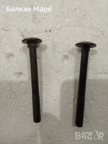 Черни коларски болтове с гайки 7x70 – налични 2 разновидности, снимка 2 - Железария - 53507976