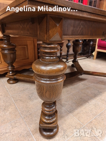 УНИКАТ! Маса за трапезария с богата дърворезба , снимка 8 - Маси - 52710701