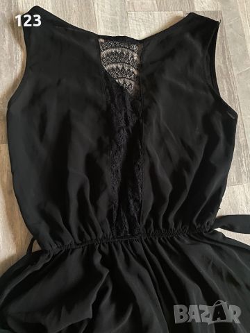 Дамска черна рокля, снимка 4 - Рокли - 46404626
